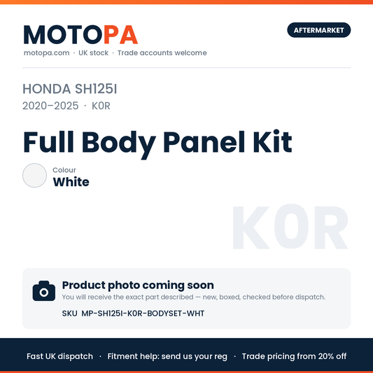 Honda SH125i 2020-2025 Full Body Panel Kit – White | SKU MP-SH125I-K0R-BODYSET-WHT | photo coming soon