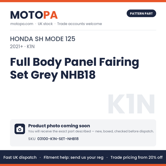 Fits Honda SH Mode 125 2021+ Full Body Panel Fairing Set Grey NHB18 | MotoPa