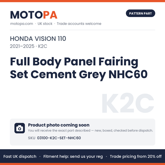Fits Honda Vision 110 2021-2025 Full Body Panel Fairing Set Cement Grey NHC60 | MotoPa