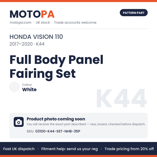Fits Honda Vision 110 2017-2020 Full Body Panel Fairing Set White NHB-35P | MotoPa