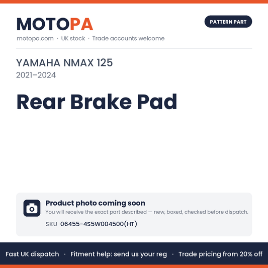 Fits Yamaha NMAX 125 2021-2024 Rear Brake Pad 06455-4S5W004500(HT) | MotoPa