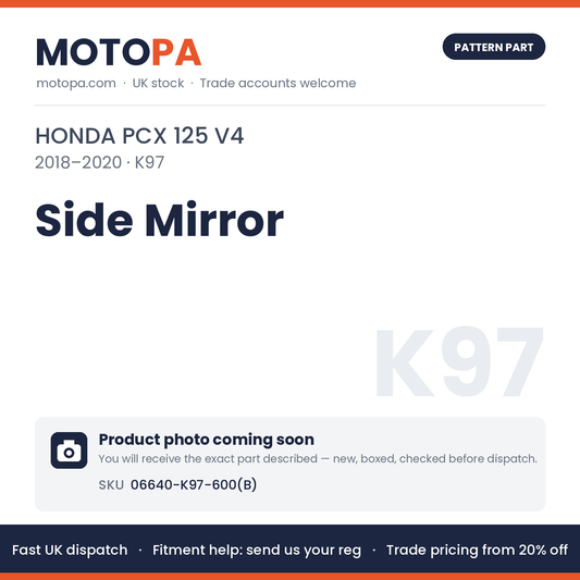 Fits Honda PCX 125 V4 2018-2020 Side Mirror 06640-K97-600(B) | MotoPa