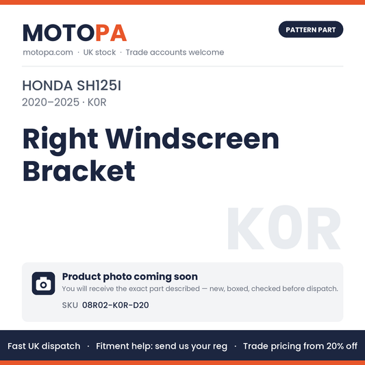 Fits Honda SH125i 2020-2025 Right Windscreen Bracket 08R02-K0R-D20 | MotoPa