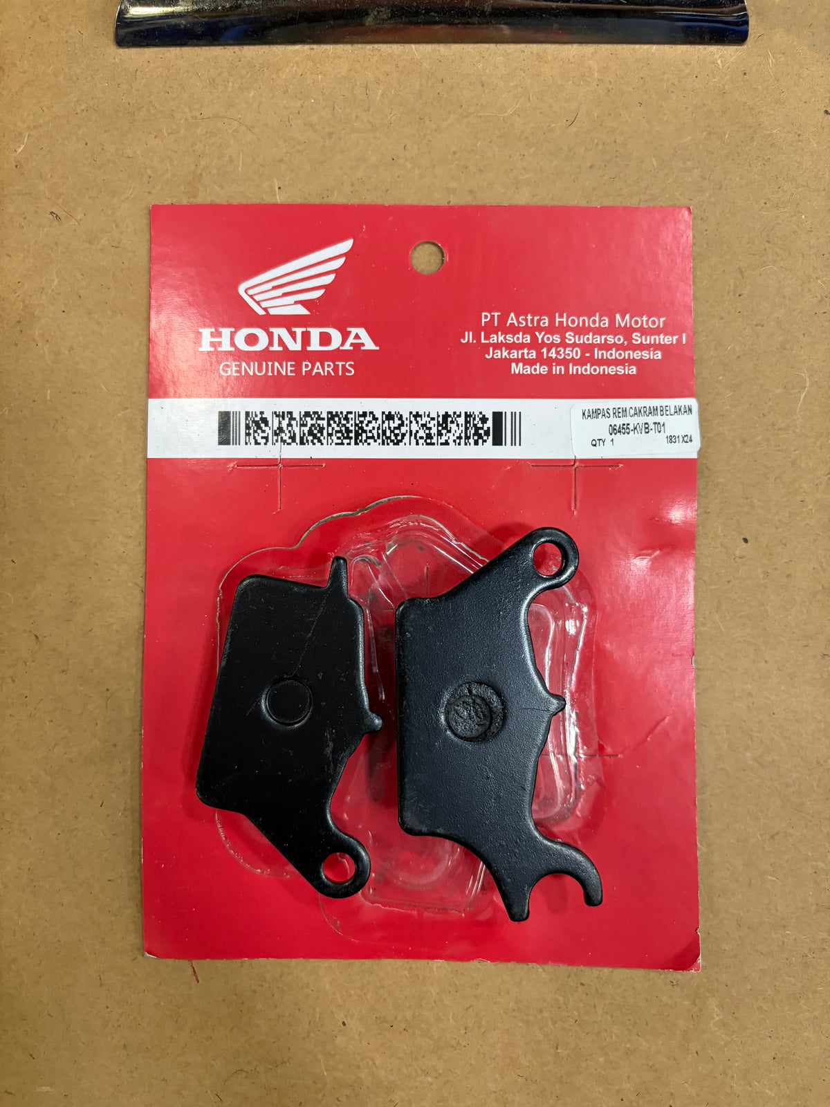 Fits Honda Vision 110 2017-2020 Front Brake Pad 06455-KVB-T01(vision2017-2020)