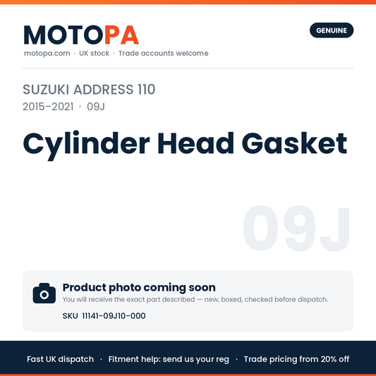 Genuine Suzuki Address 110 2015-2021 Cylinder Head Gasket 11141-09J10-000 | SKU 11141-09J10-000 | photo coming soon