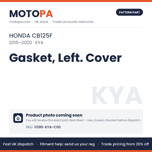 Fits Honda CB125F 2015-2020 Gasket, Left. Cover 11395-KYA-C00 | MotoPa