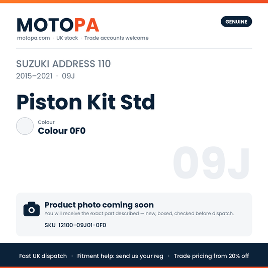 Genuine Suzuki Address 110 2015-2021 Piston Kit Std 12100-09J01-0F0 | SKU 12100-09J01-0F0 | photo coming soon