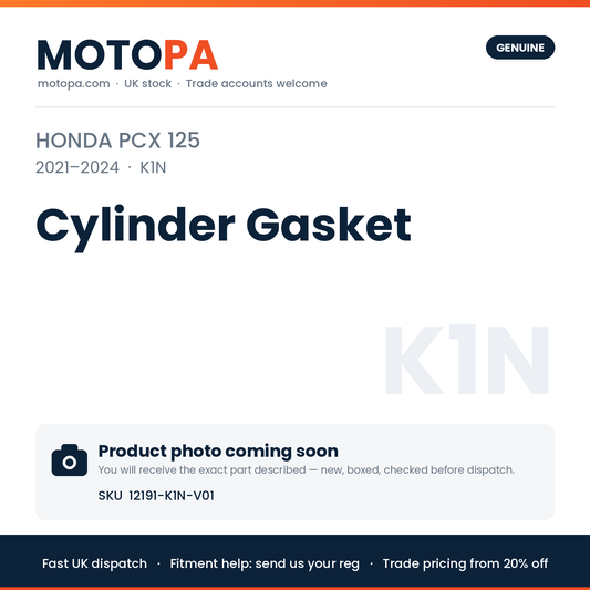 Genuine Honda PCX 125 2021-2024 Cylinder Gasket 12191-K1N-V01 | SKU 12191-K1N-V01 | photo coming soon