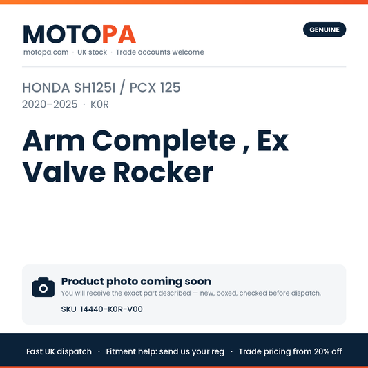 Honda SH125i / PCX 125 2020-2025 Arm Complete , Ex Valve Rocker 14440-K0R-V00 | SKU 14440-K0R-V00 | photo coming soon