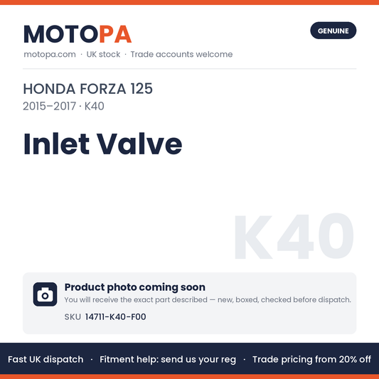 Genuine Honda Forza 125 2015-2017 Inlet Valve 14711-K40-F00 | SKU 14711-K40-F00 | photo coming soon