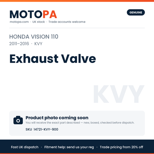 Genuine Honda Vision 110 2011-2016 Exhaust Valve 14721-KVY-900 | SKU 14721-KVY-900 | photo coming soon