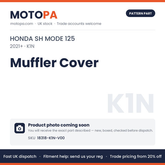 Fits Honda SH Mode 125 2021+ Muffler Cover 18318-K1N-V00 | MotoPa