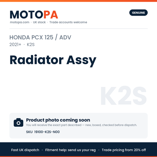 Genuine Honda PCX 125 / ADV 2021+ Radiator Assy 19100-K2S-N00 | SKU 19100-K2S-N00 | photo coming soon