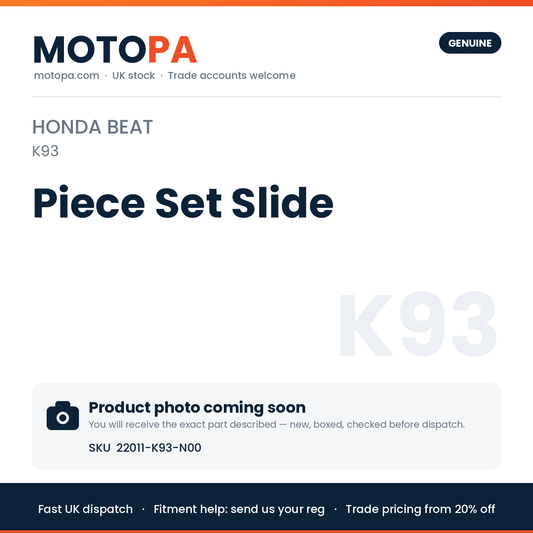 Genuine Honda BeAT (import) Piece Set Slide 22011-K93-N00 | SKU 22011-K93-N00 | photo coming soon