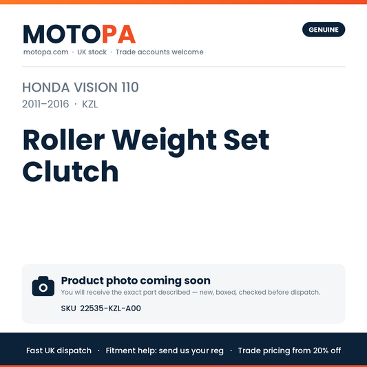 Genuine Honda Vision 110 2011-2016 Roller Weight Set Clutch 22535-KZL-A00 | SKU 22535-KZL-A00 | photo coming soon