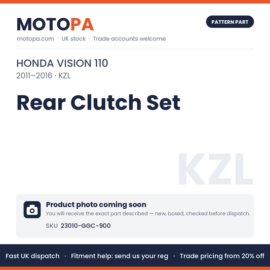 Fits Honda Vision 110 2011-2016 Rear Clutch Set 23010-GGC-900 | MotoPa