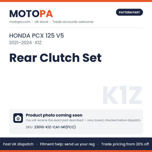 Fits Honda PCX 125 V5 2021-2024 Rear Clutch Set 23010-K1Z-CA1-M1(FCC) | MotoPa