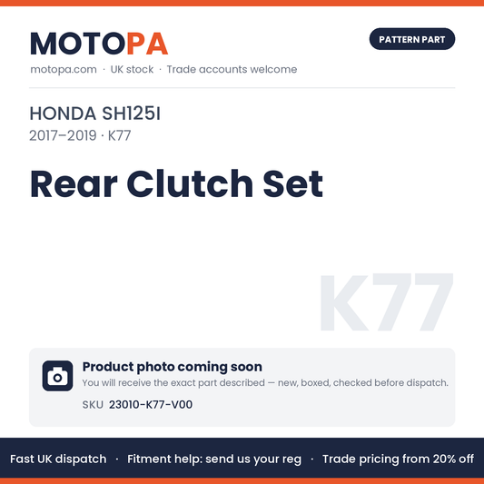 Fits Honda SH125i 2017-2019 Rear Clutch Set 23010-K77-V00 | MotoPa