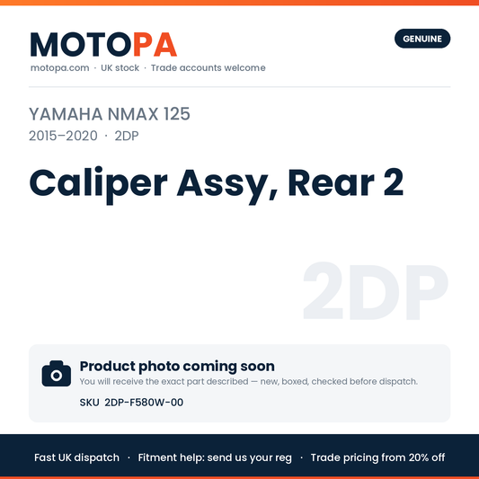 Genuine Yamaha NMAX 125 2015-2020 Caliper Assy, Rear 2 2DP-F580W-00 | SKU 2DP-F580W-00 | photo coming soon