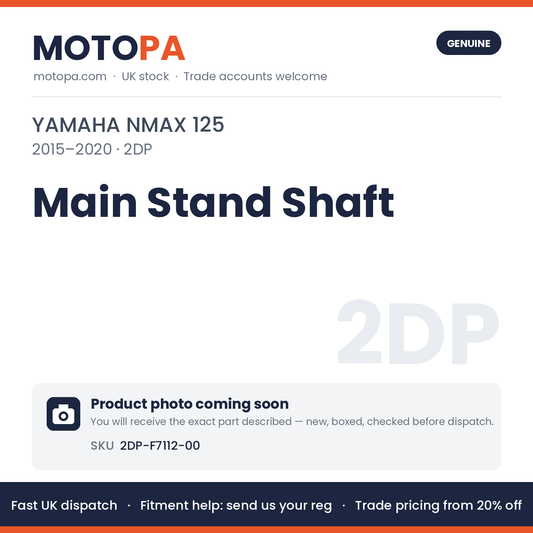 Genuine Yamaha NMAX 125 2015-2020 Main Stand Shaft 2DP-F7112-00 | SKU 2DP-F7112-00 | photo coming soon