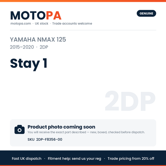 Genuine Yamaha NMAX 125 2015-2020 Stay 1 2DP-F8356-00 | SKU 2DP-F8356-00 | photo coming soon