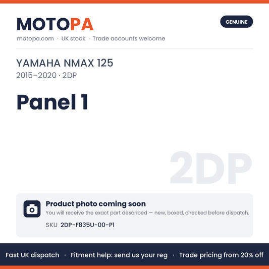 Genuine Yamaha NMAX 125 2015-2020 Panel 1 2DP-F835U-00-P1 | SKU 2DP-F835U-00-P1 | photo coming soon