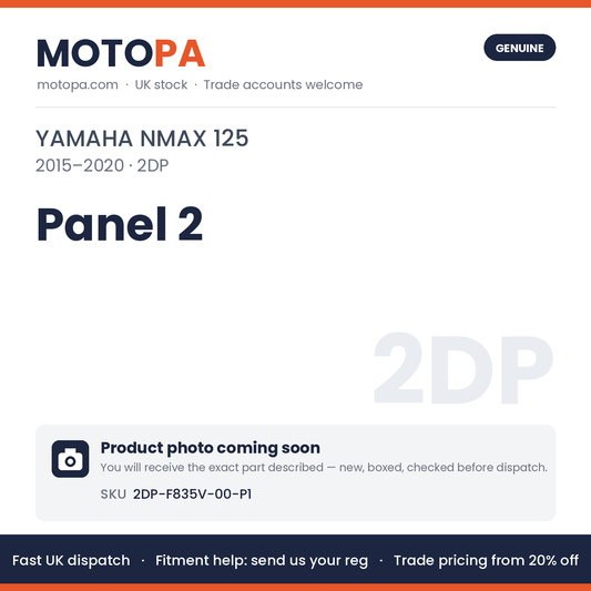 Genuine Yamaha NMAX 125 2015-2020 Panel 2 2DP-F835V-00-P1 | SKU 2DP-F835V-00-P1 | photo coming soon