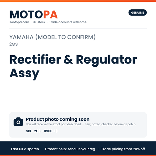 Genuine Yamaha Yamaha (model to confirm) Rectifier & Regulator Assy 2GS-H1960-10 | SKU 2GS-H1960-10 | photo coming soon