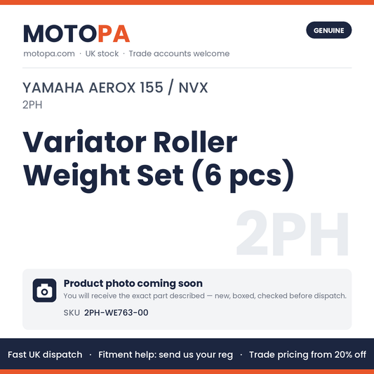 Genuine Yamaha Aerox 155 / NVX Variator Roller Weight Set (6 pcs) 2PH-WE763-00 | SKU 2PH-WE763-00 | photo coming soon