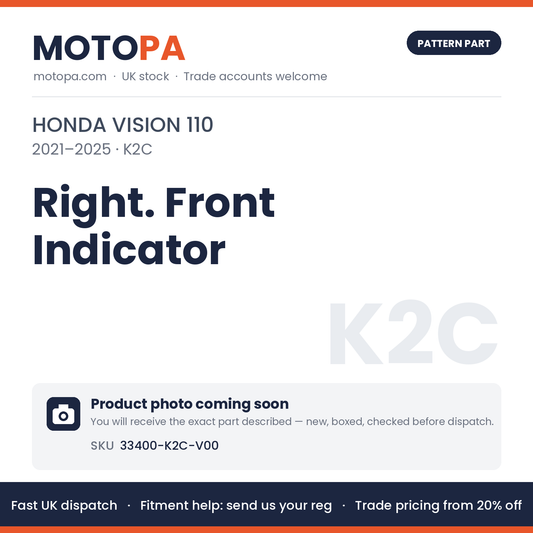 Fits Honda Vision 110 2021-2025 Right. Front Indicator 33400-K2C-V00 | MotoPa