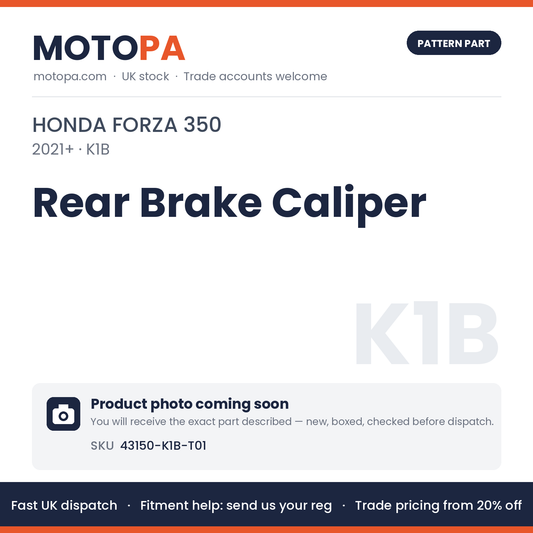 Fits Honda Forza 350 2021+ Rear Brake Caliper 43150-K1B-T01 | MotoPa