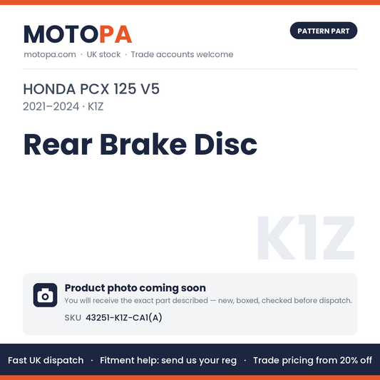 Fits Honda PCX 125 V5 2021-2024 Rear Brake Disc 43251-K1Z-CA1(A) | MotoPa