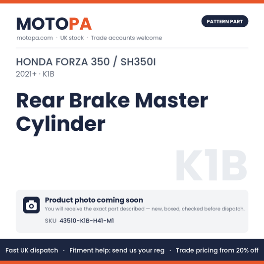 Fits Honda Forza 350 / SH350i 2021+ Rear Brake Master Cylinder 43510-K1B-H41-M1 | MotoPa