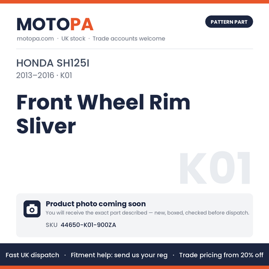 Fits Honda SH125i 2013-2016 Front Wheel Rim Sliver 44650-K01-900ZA | MotoPa