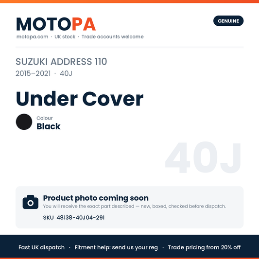 Genuine Suzuki Address 110 2015-2021 Under Cover Black 48138-40J04-291 | SKU 48138-40J04-291 | photo coming soon