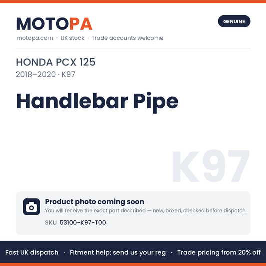 Genuine Honda PCX 125 2018-2020 Handlebar Pipe 53100-K97-T00 | SKU 53100-K97-T00 | photo coming soon