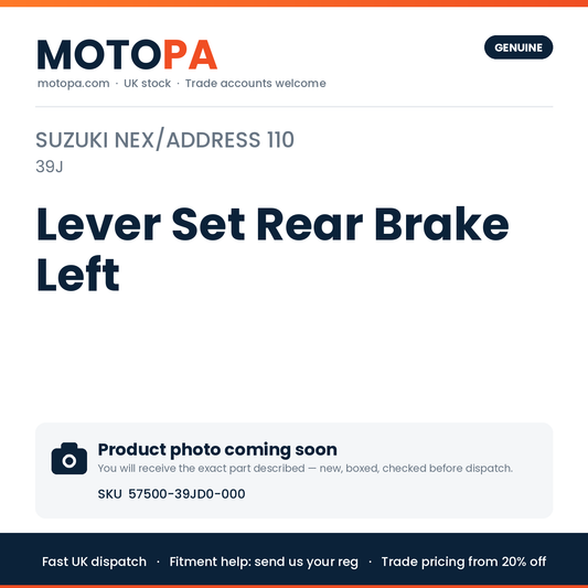 Suzuki Suzuki Nex/Address 110 (import) Lever Set Rear Brake Left 57500-39JD0-000 | SKU 57500-39JD0-000 | photo coming soon