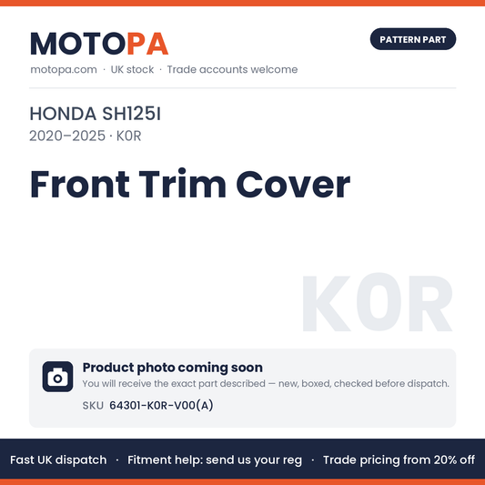 Fits Honda SH125i 2020-2025 Front Trim Cover 64301-K0R-V00(A) | MotoPa