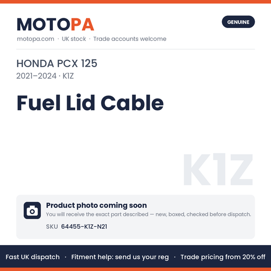 Genuine Honda PCX 125 2021-2024 Fuel Lid Cable 64455-K1Z-N21 | SKU 64455-K1Z-N21 | photo coming soon