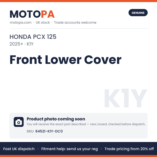 Genuine Honda PCX 125 2025+ Front Lower Cover 64521-K1Y-DC0 | SKU 64521-K1Y-DC0 | photo coming soon