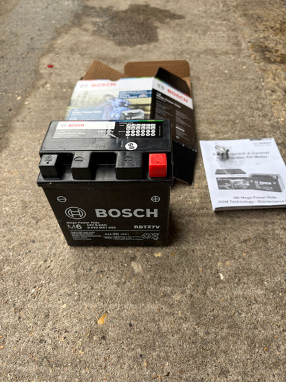 Bosch RBTZ-7V 12V 6Ah AGM Scooter Battery (YTZ7V equivalent) – NMAX 125, PCX 125