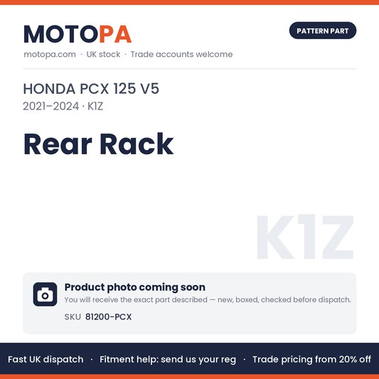 Fits Honda PCX 125 V5 2021-2024 Rear Rack 81200-PCX | MotoPa