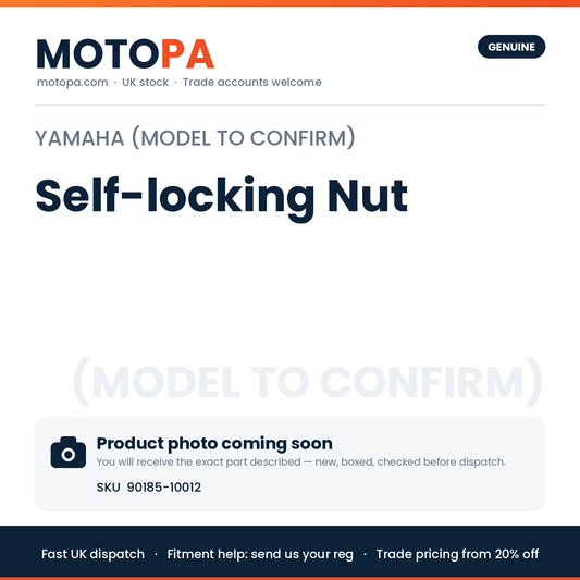 Genuine Yamaha Yamaha (model to confirm) Self-locking Nut 90185-10012 | SKU 90185-10012 | photo coming soon