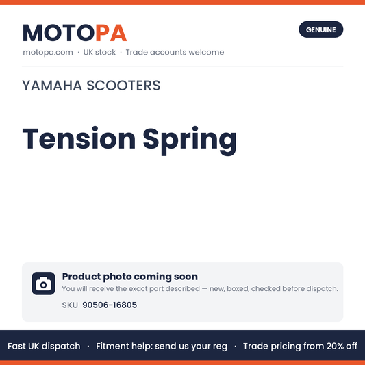 Genuine Yamaha Tension Spring 90506-16805 | SKU 90506-16805 | photo coming soon