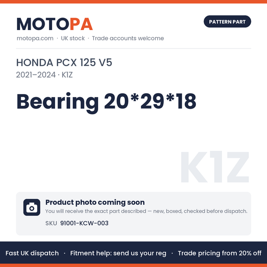 Fits Honda PCX 125 V5 2021-2024 Bearing 20*29*18 91001-KCW-003 | MotoPa