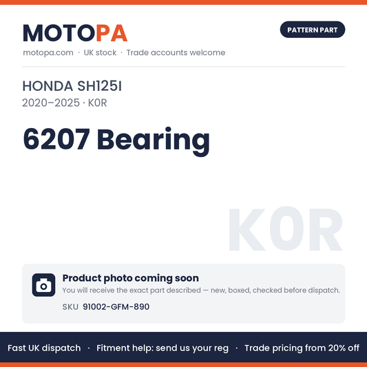 Fits Honda SH125i 2020-2025 6207 Bearing 91002-GFM-890 | MotoPa