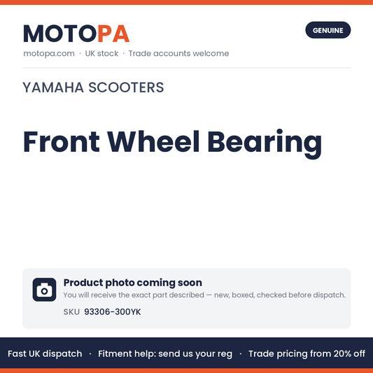 Genuine Yamaha Front Wheel Bearing 93306-300YK | SKU 93306-300YK | photo coming soon