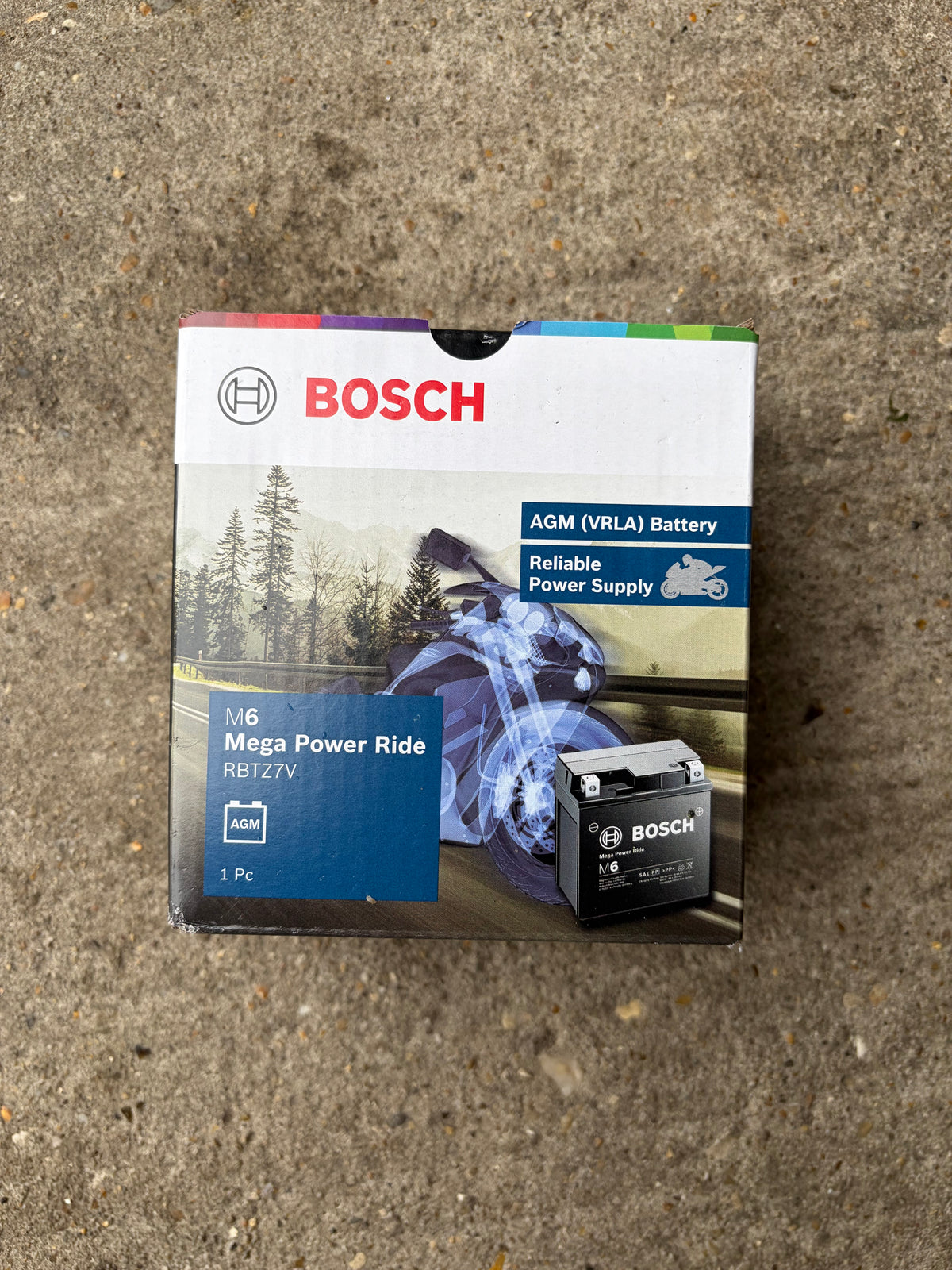 Bosch RBTZ-7V 12V 6Ah AGM Scooter Battery (YTZ7V equivalent) – NMAX 125, PCX 125