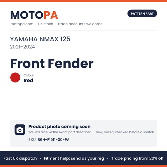 Fits Yamaha NMAX 125 2021-2024 Front Fender Red B6H-F1511-00-PA | MotoPa
