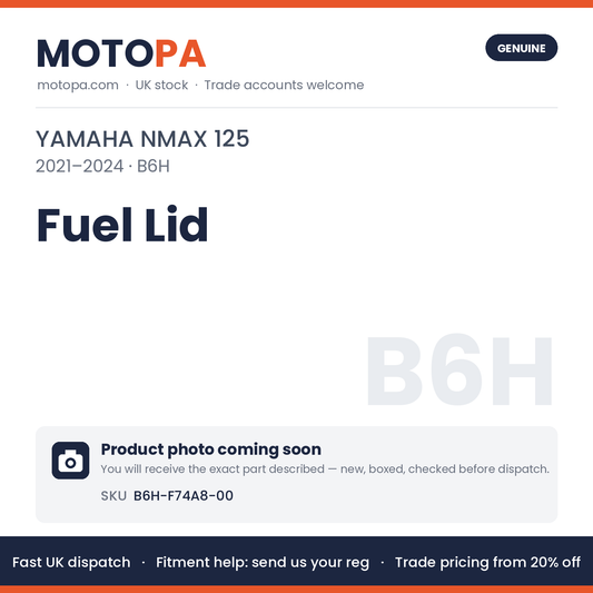 Genuine Yamaha NMAX 125 2021-2024 Fuel Lid B6H-F74A8-00 | SKU B6H-F74A8-00 | photo coming soon